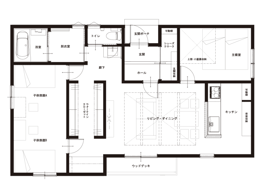 ローズガーデン平松No.32モデルハウス間取り