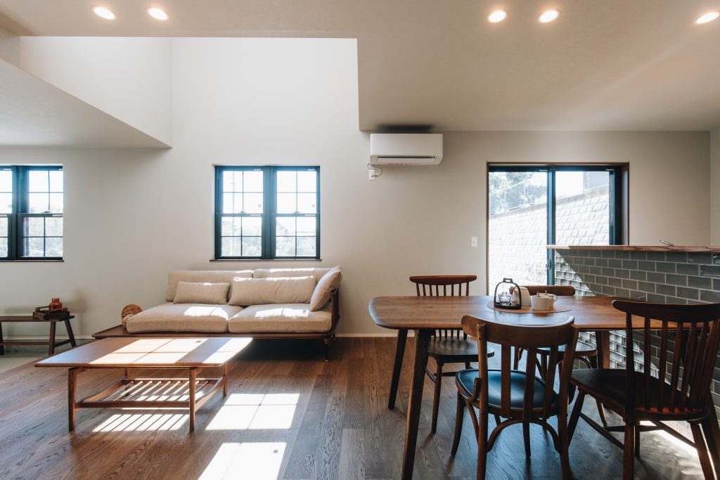 コミュニケーションがとりやすい直線型のLDK